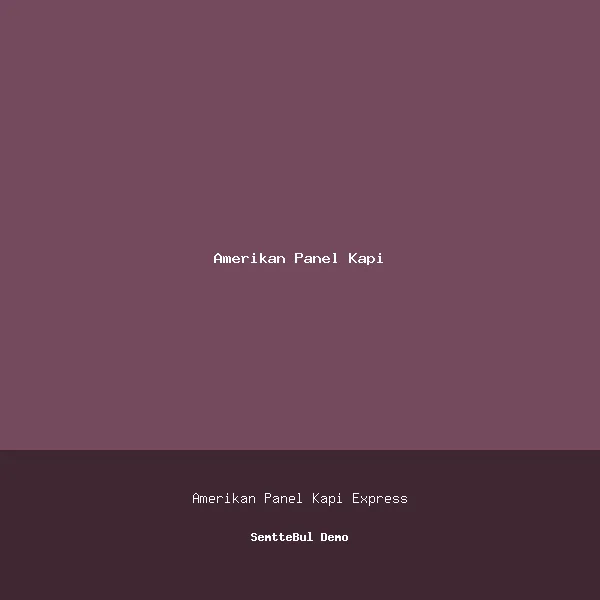 Bereket Amerikan Panel Kapı